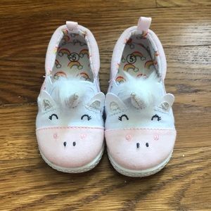 Baby Girl Slip on unicorn shoes